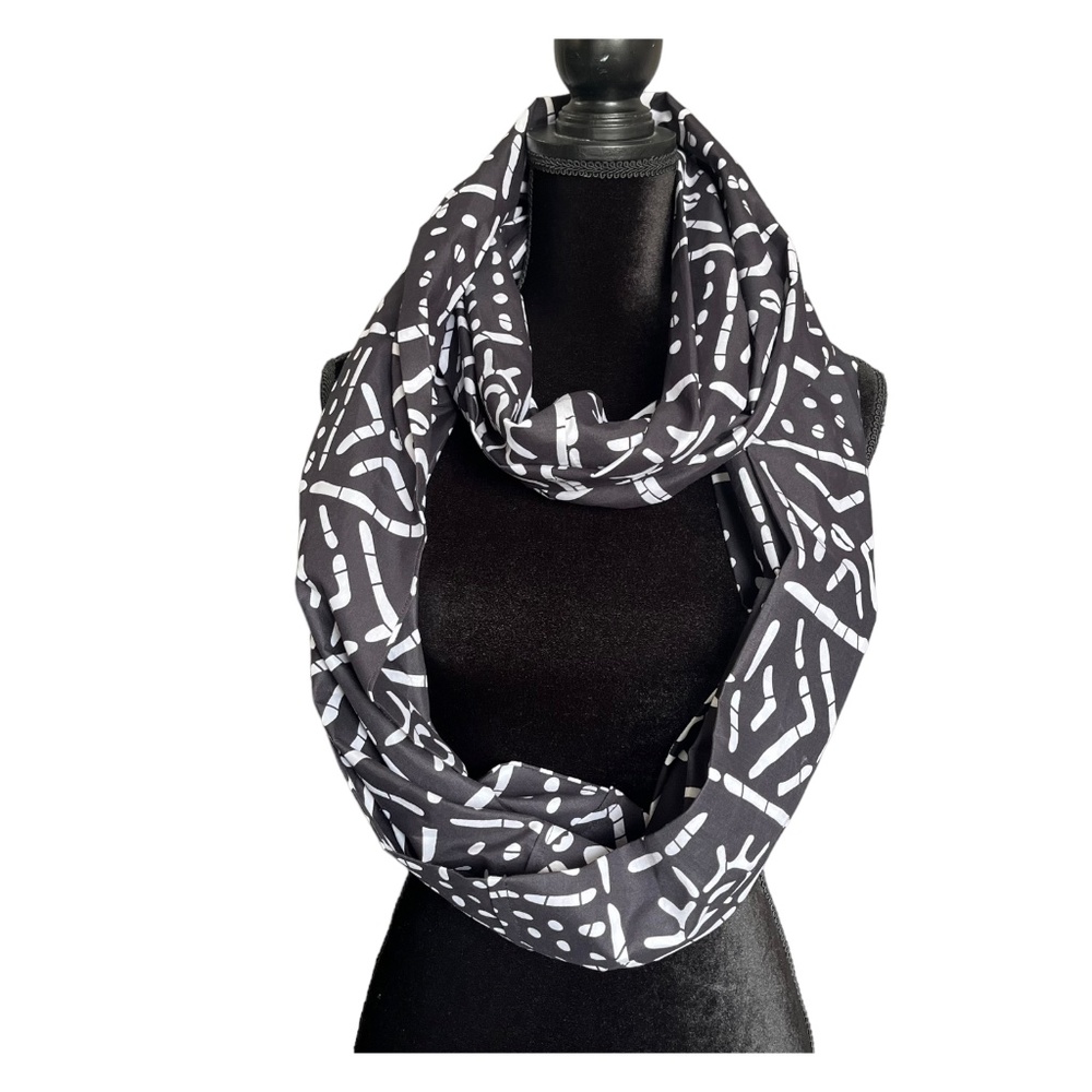 African Print Infinity Scarf and Head wrap